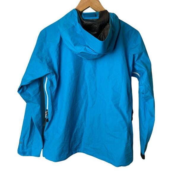 EMS Ascent Series Gore-Tex Blue Rain Ski Shell Hooded Jacket Lightweight Size XS - Picture 2 of 9